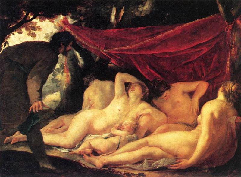  Venus and the Three Graces Surprised by a Mortal k